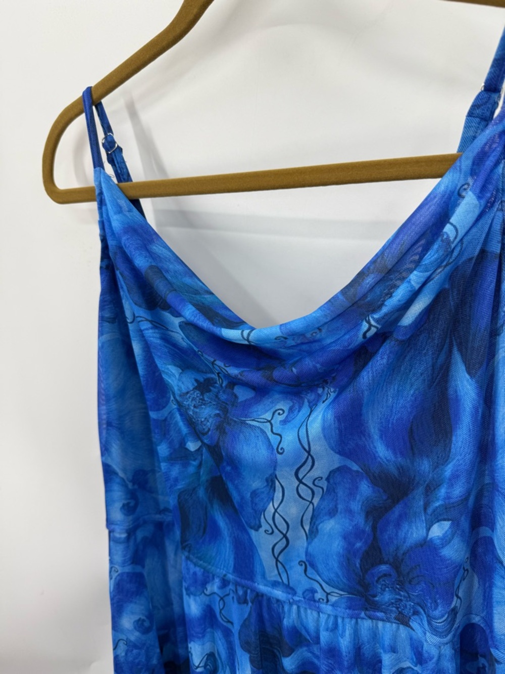 BTFBM Summer Floral Maxi Dress floral print and elegant spaghetti straps XL NWT - Picture 7 of 14